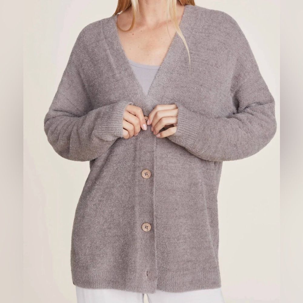 Barefoot Dreams CozyChic Lite Cable Button Cardigan XL